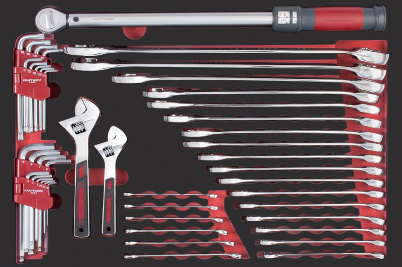 Kraftwerk Schraubenschlüssel Einlage Gross 44-tlg.